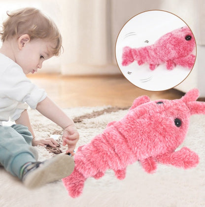 Pet Toys Electric Jumping Shrimp USB Charging Simulation Lobster Funny Cat Plush Pets Toy - Dr Excelencia Pet Botique