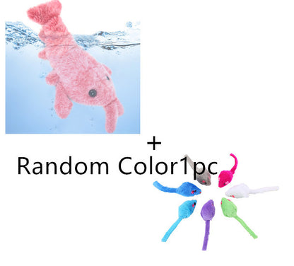 Pet Toys Electric Jumping Shrimp USB Charging Simulation Lobster Funny Cat Plush Pets Toy - Dr Excelencia Pet Botique