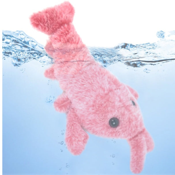 Pet Toys Electric Jumping Shrimp USB Charging Simulation Lobster Funny Cat Plush Pets Toy - Dr Excelencia Pet Botique