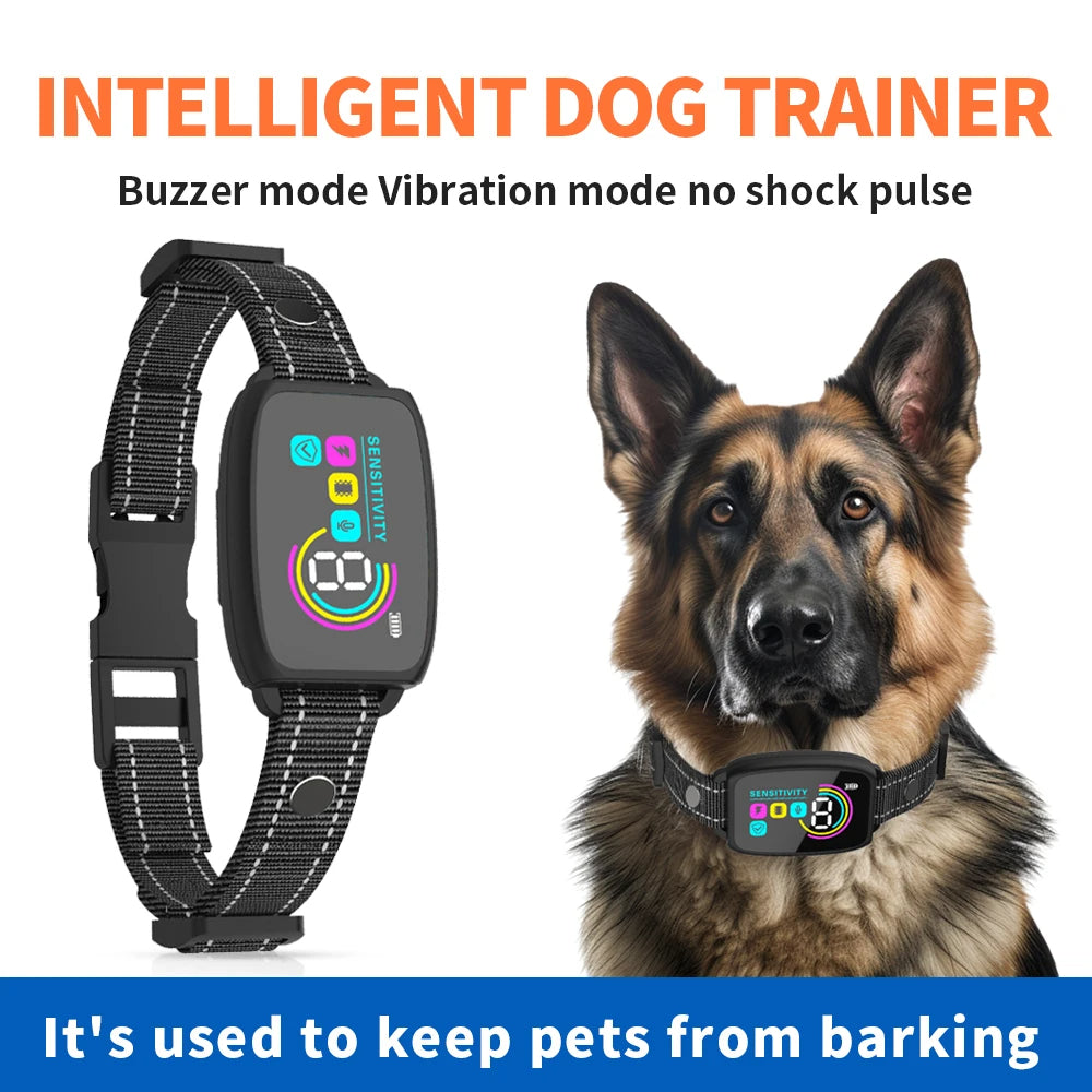 Smart Automatic Anti Barking Dog Collar Rechargeable Bark Stopper Stop Barking HD Digital Display IP67 Waterproof Collar For Dogs Pet Products - Dr Excelencia Pet Botique
