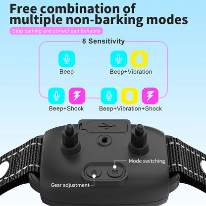 Smart Automatic Anti Barking Dog Collar Rechargeable Bark Stopper Stop Barking HD Digital Display IP67 Waterproof Collar For Dogs Pet Products - Dr Excelencia Pet Botique