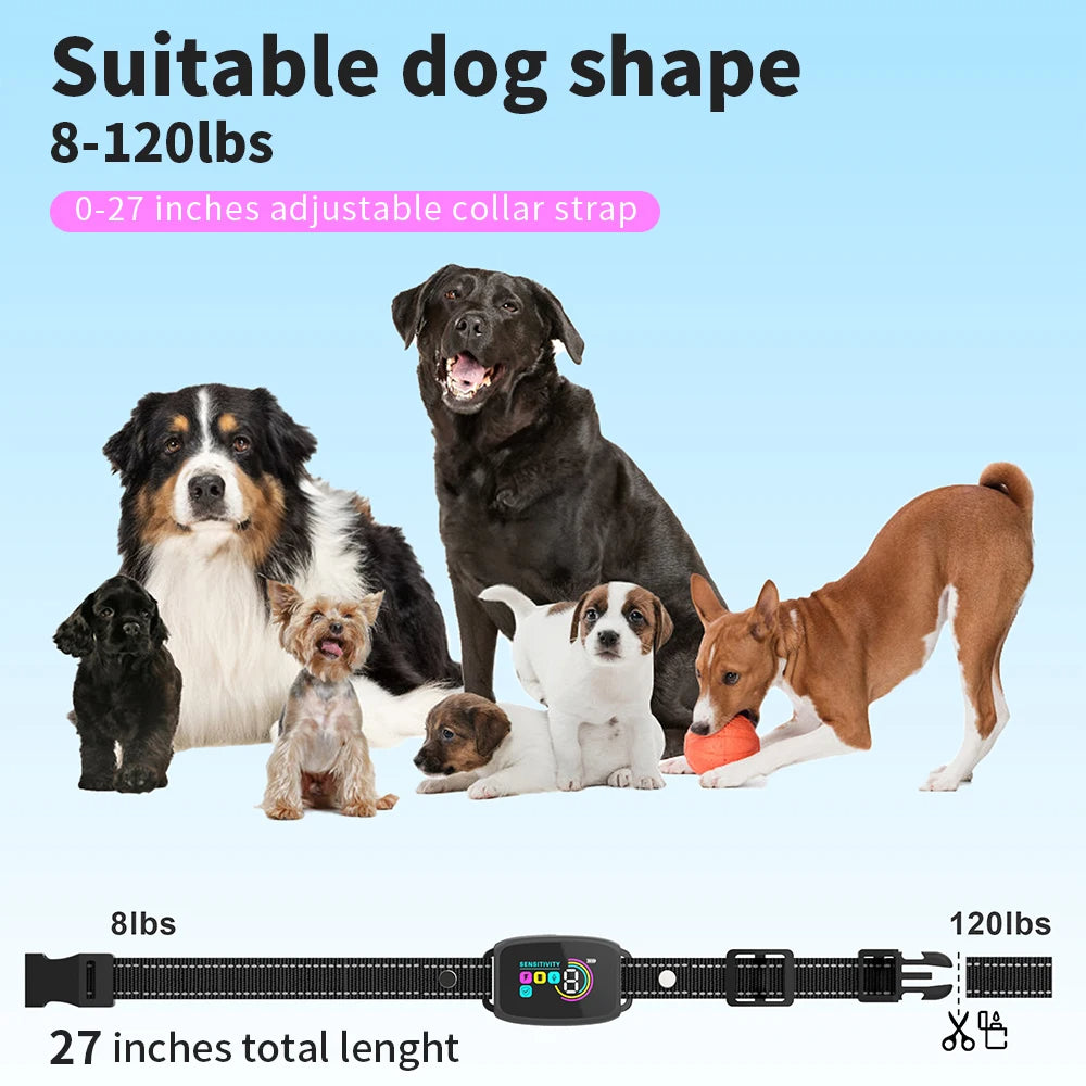 Smart Automatic Anti Barking Dog Collar Rechargeable Bark Stopper Stop Barking HD Digital Display IP67 Waterproof Collar For Dogs Pet Products - Dr Excelencia Pet Botique