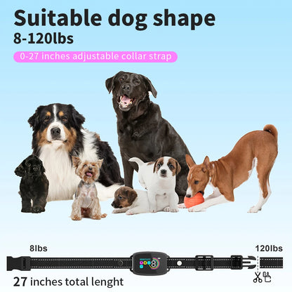 Smart Automatic Anti Barking Dog Collar Rechargeable Bark Stopper Stop Barking HD Digital Display IP67 Waterproof Collar For Dogs Pet Products - Dr Excelencia Pet Botique