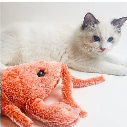 Pet Toys Electric Jumping Shrimp USB Charging Simulation Lobster Funny Cat Plush Pets Toy - Dr Excelencia Pet Botique