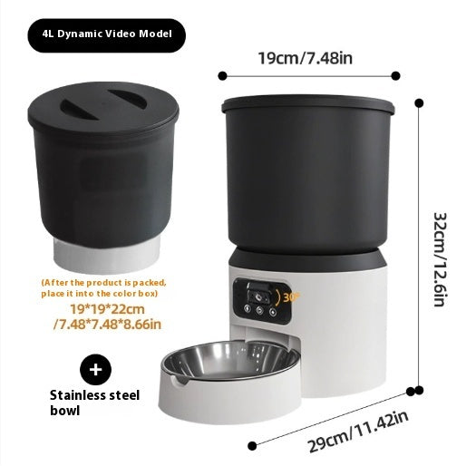 4L Smart Feeder Pet Cat Dog Timing Remote Monitoring - Dr Excelencia Pet Botique