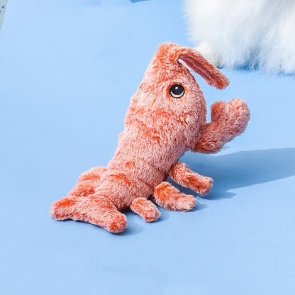 Pet Toys Electric Jumping Shrimp USB Charging Simulation Lobster Funny Cat Plush Pets Toy - Dr Excelencia Pet Botique