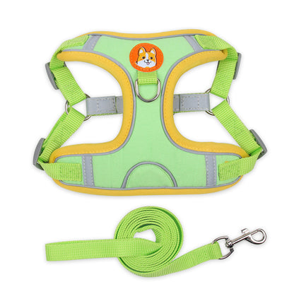 Dog Harness Cat Harness Reflective Dogs Leashs Soft Mesh Chest Strap - Dr Excelencia Pet Botique